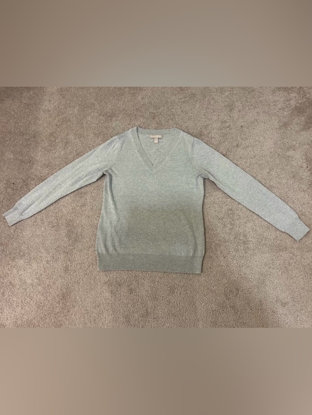 Banana Republic Silk Blend Sparkly V-Neck Sweater